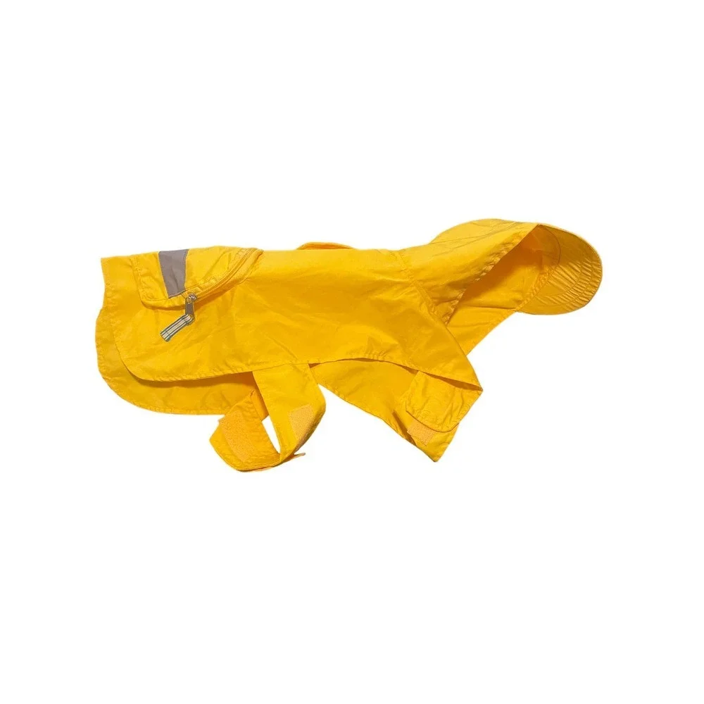 Puddle Pup Dog Raincoat Rain Jacket Yellow Medium Hooded